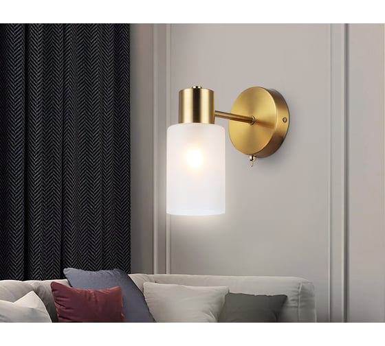 Настенный светильник Ambrella light с выключателем на корпусе BS латунь E14 max 40W 175*100*195 TR9586