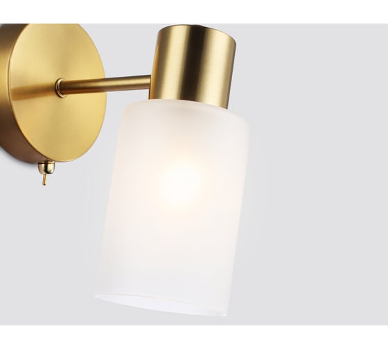 Настенный светильник Ambrella light с выключателем на корпусе BS латунь E14 max 40W 175*100*195 TR9586