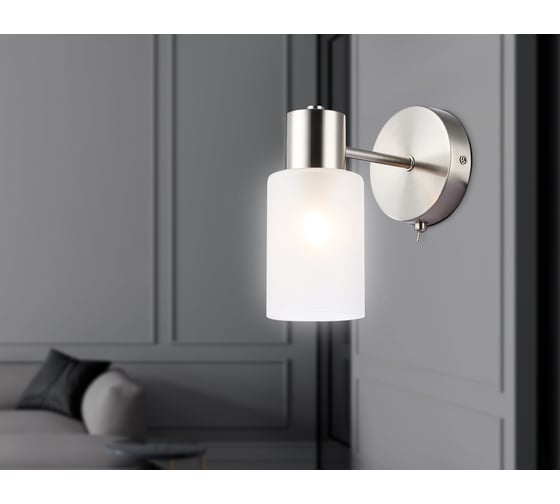 Настенный светильник Ambrella light с выключателем на корпусе SN сатин E14 max 40W 175*100*195 TR9578