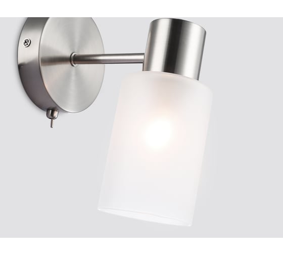 Настенный светильник Ambrella light с выключателем на корпусе SN сатин E14 max 40W 175*100*195 TR9578
