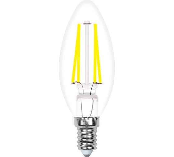 Лампа светодиодная Uniel прозрачная LED-C35-4W/3000K/E14/CL GLY01TR UL-00011936