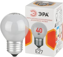 Лампочка ЭРА P45 40Вт Е27 / E27 230В шар матовый (КНР) Б0066392