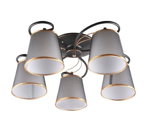 Люстра HIPER 5хE27х60Вт BLACK/GOLD H055-5