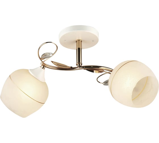 Люстра HIPER 2хE27х60Вт WHITE/GOLD H020-2 1