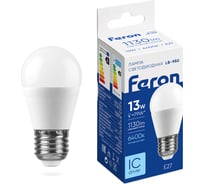 Светодиодная лампа FERON LB-950, 13W, 230V E27 6400K G45 38106