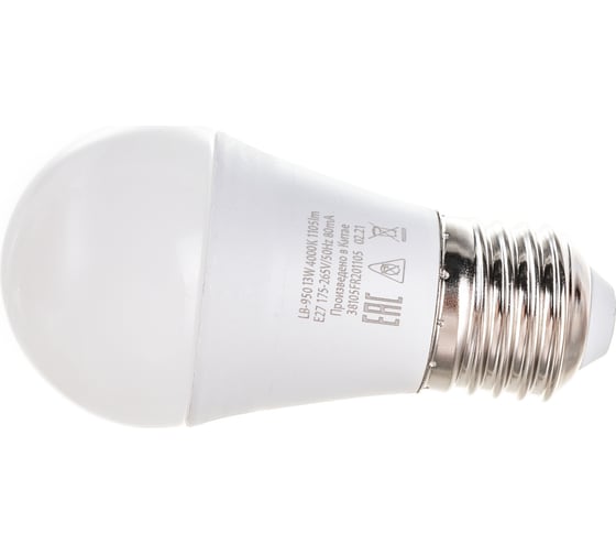 Светодиодная лампа FERON LB-950, 13W, 230V E27 4000K G45 38105