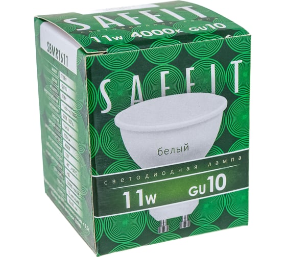 Светодиодная лампа SAFFIT SBMR1611 11W GU10 4000K 230V MR16 55155