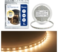 Светодиодная лента FERON LS500/ 60SMD 2835 /м 6Вт/м 24V 5000х8х1.22мм 3000К 41524