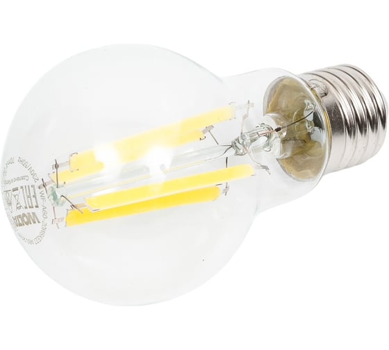 Светодиодная лампа Wolta FILAMENT мощностью 20Вт, цветовая температура холодный белый 6500K с цоколем Е27 WF-A60-20W6KE27