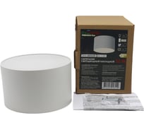 Светильник светодиодный накладной truEnergy круг 10W 4000K 750Lm D110 матовый белый/алюминий 11501