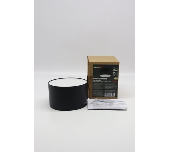 Светильник светодиодный накладной truEnergy круг 10W 4000K 750Lm D110 матовый черный/алюминий 11500 1