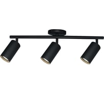 Светильник накладной поворотный truEnergy на тонкой планке под лампы 3xGU10 круг черный/алюминий 21461