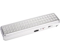 Фонарь-светильник Jazzway Jаzzway аккумуляторный Accu9-L60-wh аварийный 60SMD яркий 300лм 2ч/эконом 90лм 6ч 220В аккумуляторный Li-ion 3.7В 2.4А.ч белый 5024540