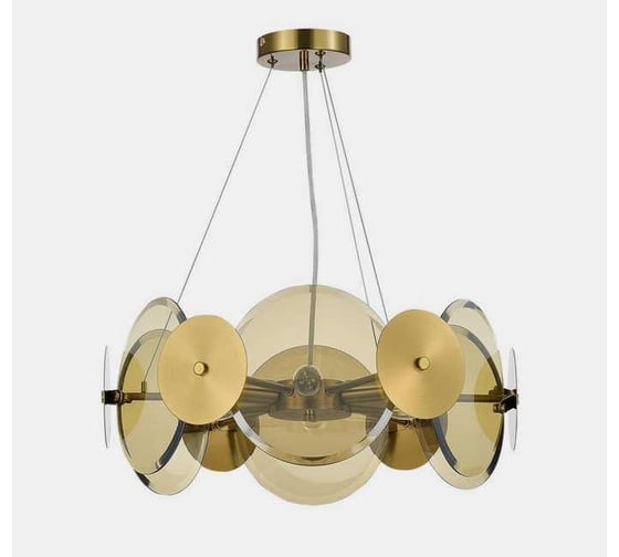 Светильник подвесной Evoluce Латунь/Коньячный E14 6*40W SLE1652-303-06 1