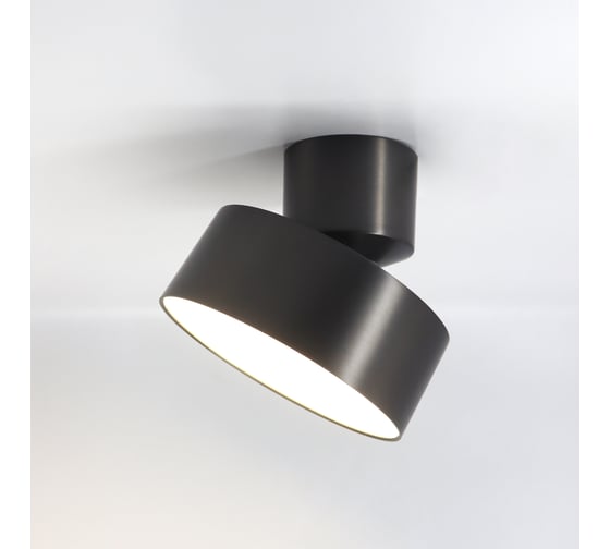 Светильник светодиодный накладной truEnergy поворотный круг 15W 4000K 975Lm D140 сатиновый темный никель/алюминий 11519