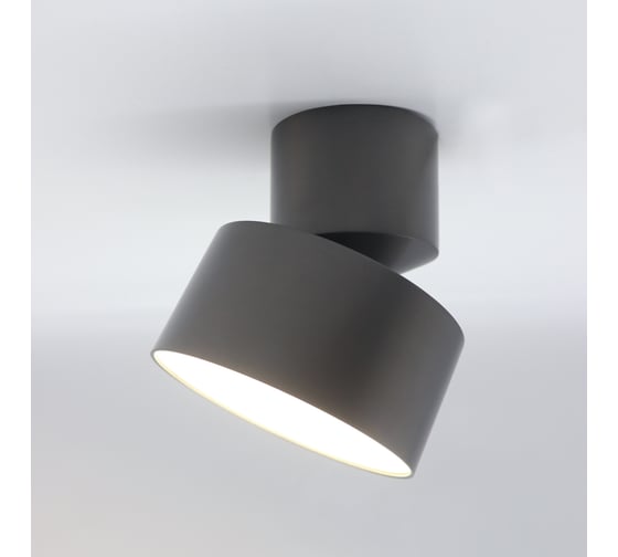 Светильник светодиодный накладной truEnergy поворотный круг 10W 4000K 650Lm D110 сатиновый темный никель/алюминий 11514