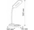 Настольный диммируемый светильник FERON 22W, 3000-6000К, беспроводная зарядка и USB порт, белый DE1729 41552 9