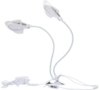 Светильник для растений светодиодный с таймером Uniel LEAF, на прищепке, спектр для фотосинтеза, 15 Вт ULT-P35M-15W/SPLE/TM IP40 WHITE UL-00012580