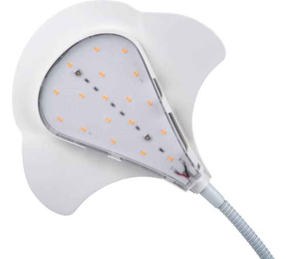 Светильник для растений светодиодный Uniel ULT-P35M-15W/SPLE/TM IP40 WHITE LEAF с таймером, на прищепке UL-00012580