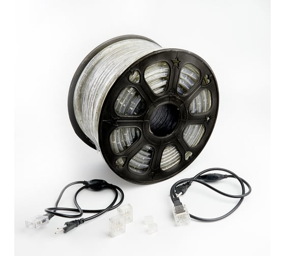 Дюралайт со светодиодами FERON LED-F3W, 50м, 11х18мм, 230V, 72LED/м, 2.88Вт/м, белый 7000K 26070