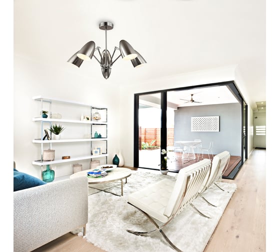Люстра LUMION KRIYA на штанге, металл, E27, 5х60W 3589/5C