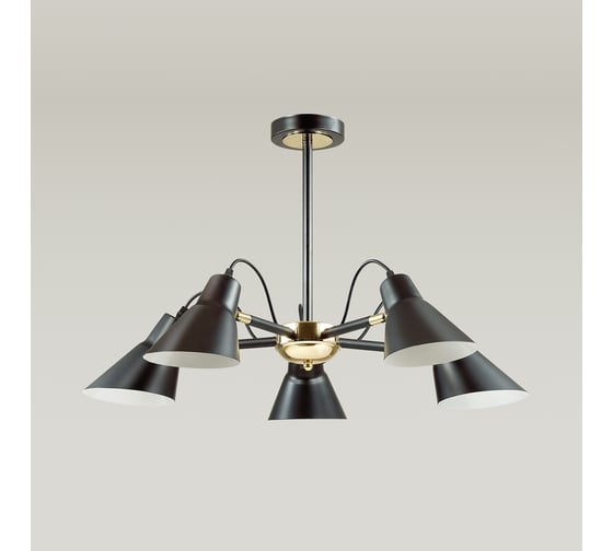 Люстра LUMION NAOMI на штанге, металл, E27, 5х60W 3709/5C