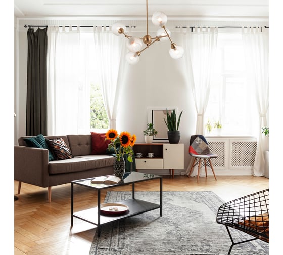 Люстра LUMION EVERLY на штанге, стекло, E14Y 3752/6C