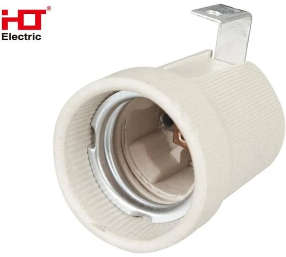 Патрон керамический HLT E27, с держателем, 20 шт 085-04-003