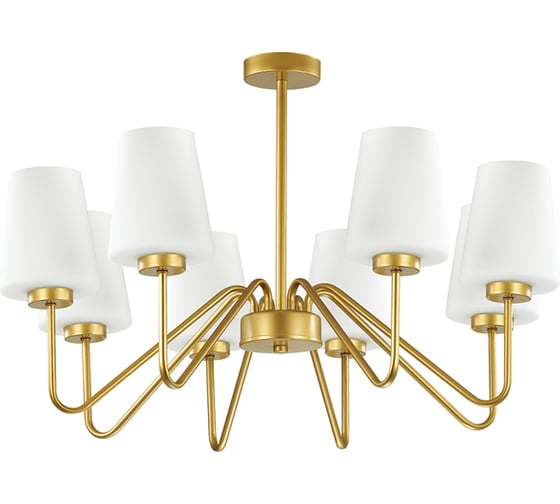 Люстра LUMION OLIVIA на штанге, стекло, E27, 8х60W 3791/8C