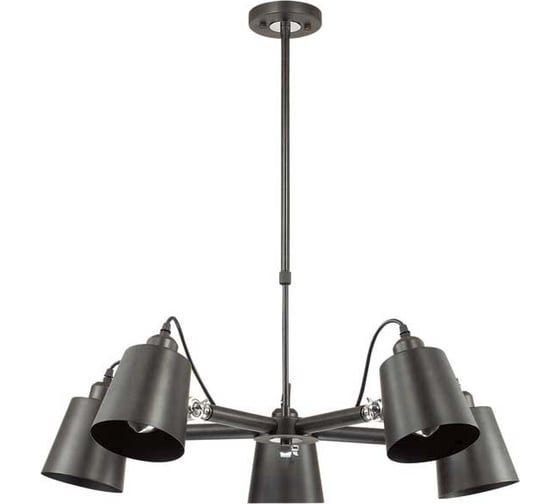 Люстра LUMION NEROPIUS на телескопической штанге, металл, E27, 5х60W 3532/5C 1