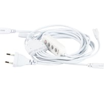 Разветвитель сетевой для линейных светильников ЭРА Разветвитель 4х IEC C7 3pin 2mtimer на 4 точки с таймером Б0066947