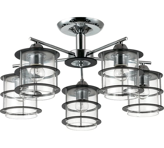 Потолочная люстра LUMION ROTONDUM дерево, стекло E27, 5х60W 3504/5C 1