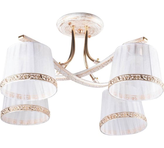 Люстра HIPER 4хE27х60Вт WHITE/GOLD H016-4 1