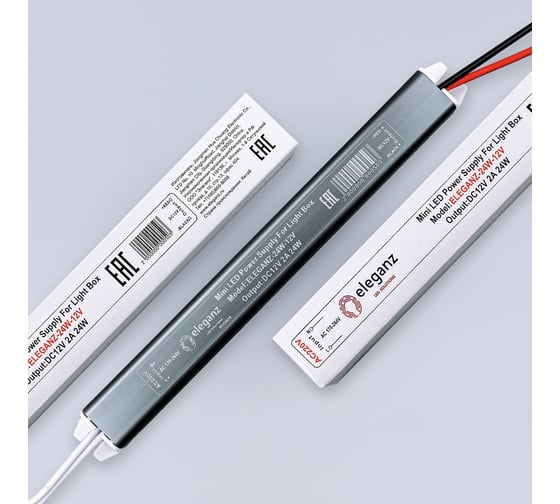 Блок питания ELEGANZ 24V 24W КАРАНДАШ негерм. узкий IP20, 1шт, EL-LB2424 1