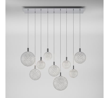 Подвесной светодиодный светильник Eurosvet Gemini с металлическими плафонами 90353/9 хром a069039