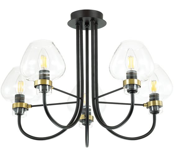 Потолочная люстра LUMION ILONA стекло, E14, 5х40W 3708/5C
