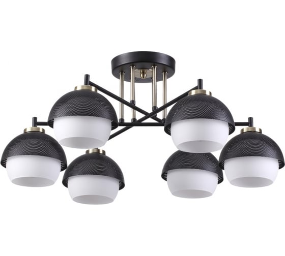 Потолочная люстра LUMION JADE металл, стекло, E27, 6х60W 4456/6C 1