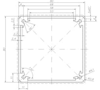 Профиль МЕТА-МИ MI-USBP 80 алюминиевый, ANOD, 80x80x1000мм MI PR-0193