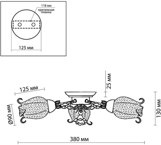 Люстра ODEON LIGHT, потолочная стекло E14 3х60W AMELI 2252/3C