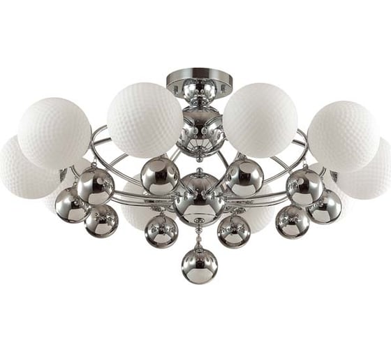 Люстра ODEON LIGHT, потолочная, стекло E27 10х60W JOLLY 3953/10C
