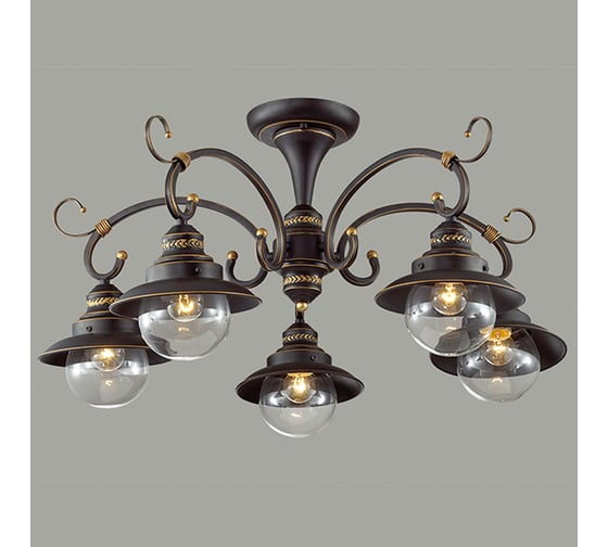 Люстра ODEON LIGHT, потолочная стекло E27 5х60W SANDRINA 3249/5C