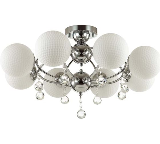 Люстра ODEON LIGHT, потолочная, стекло E27 8х60W JOLLY 3953/8C