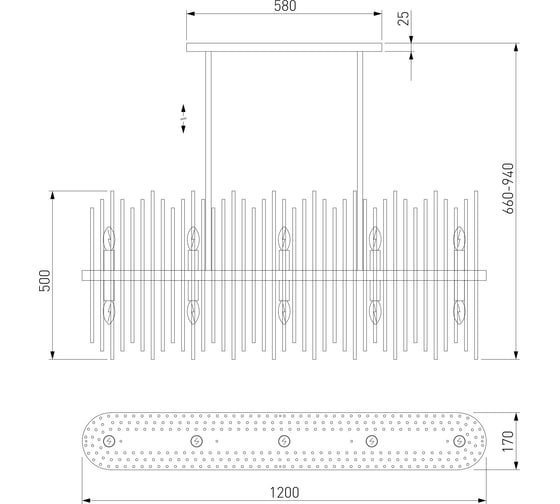 Умная подвесная люстра Bogate's Allure со стеклянным рассеивателем 485/10 хром a070623
