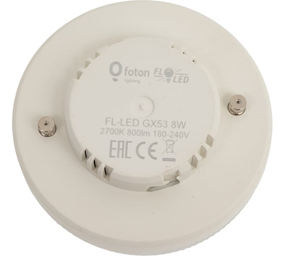 Лампа FL-LED GX53 8W 2700K 24x75мм 180V - 240V, 800lm FOTON_LIGHTING 614957