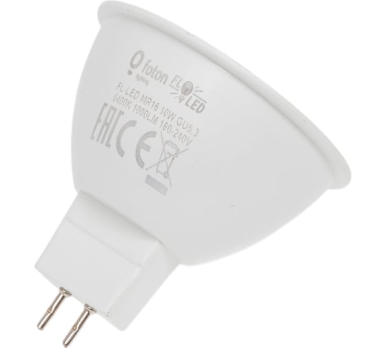 Лампа FL-LED MR16 10W 220V GU5.3 6400K 50xd50 1000Лм FOTON_LIGHTING 615213