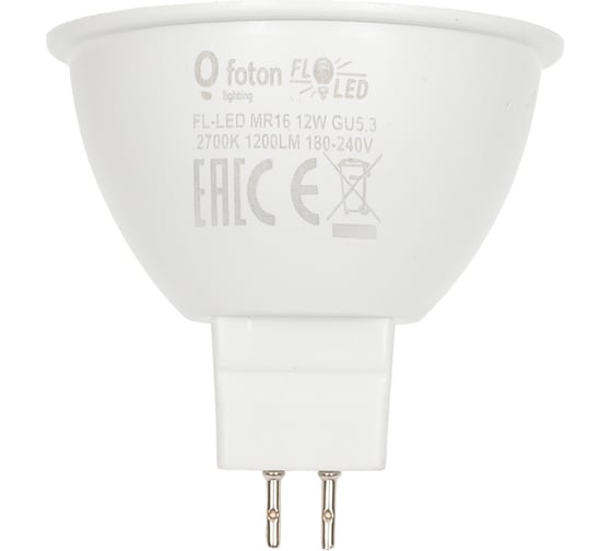 Лампа FL-LED MR16 12W 220V GU5.3 2700K 50xd50 1200Лм FOTON_LIGHTING 615220