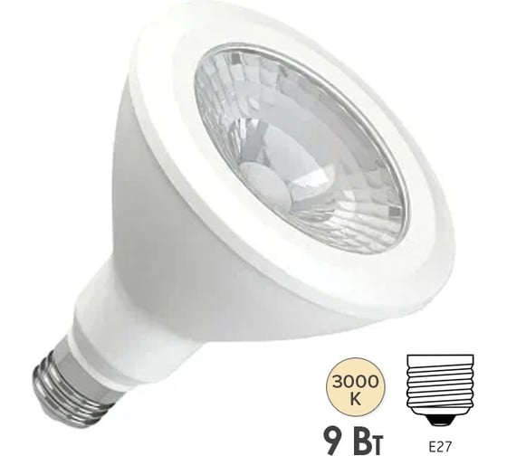 Лампа FL-LED PAR20 9W 220V E27 3000K 800Лм FOTON_LIGHTING 612830 1