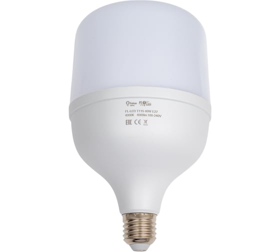 Лампа FL-LED T115 40W E27 4000К 4000Lm 180В-240V D115x202 FOTON_LIGHTING 614773