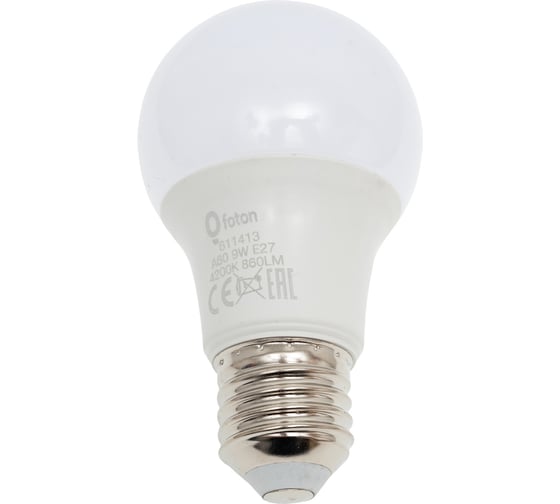 Лампа FL-LED A60 9W E27 4200К 220В 860Лм 60x109мм FOTON_LIGHTING 611413
