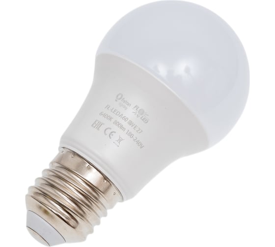 Лампа FL-LED A60 8W E27 6400К 220В 800Лм 55x100мм FOTON_LIGHTING 615275